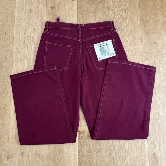 Triarchy Jeans Mid Rise Drawstring Baggy Nesta Size S Red - Picture 6 of 7